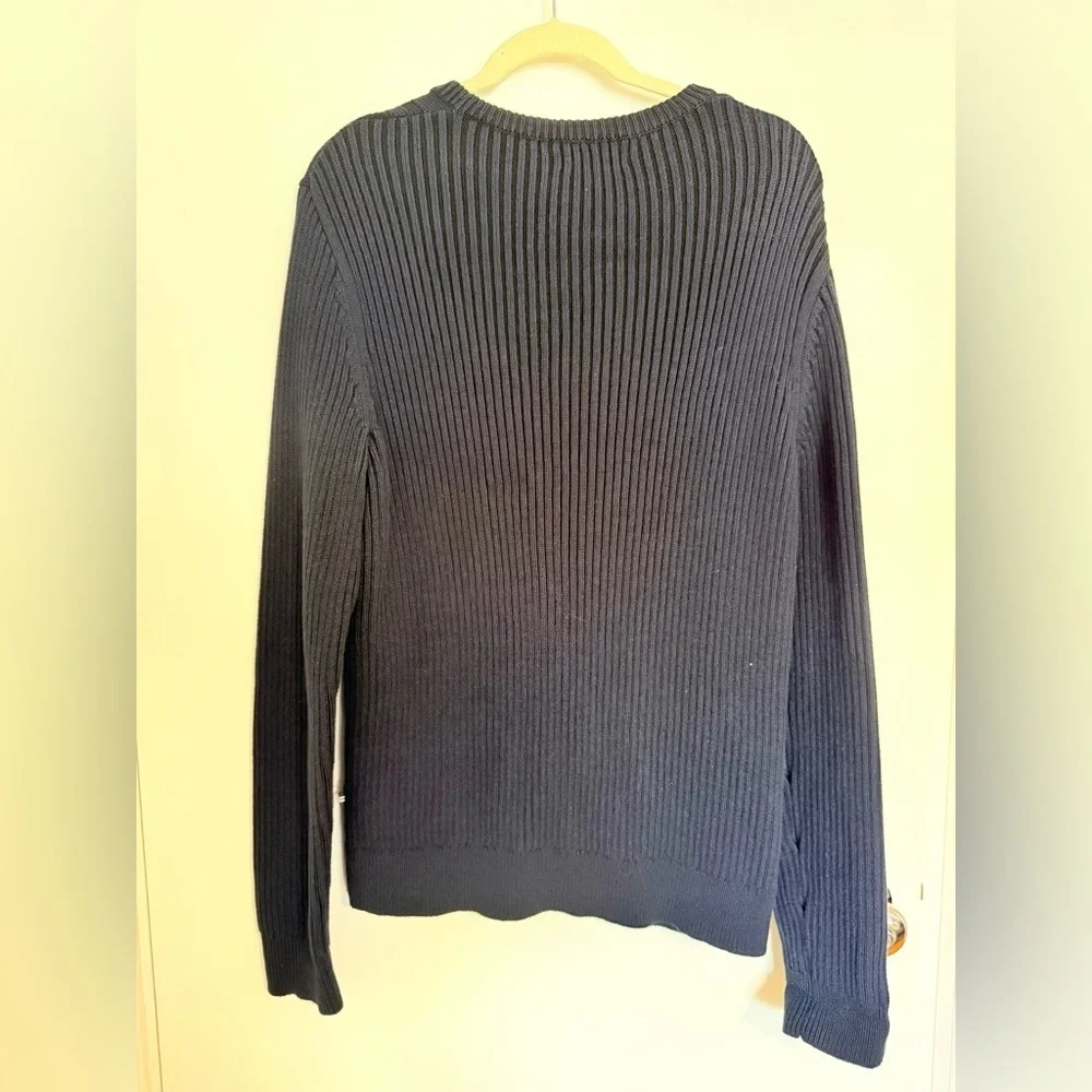 Nautica Men’s Navy Blue Cable Knit Sweater